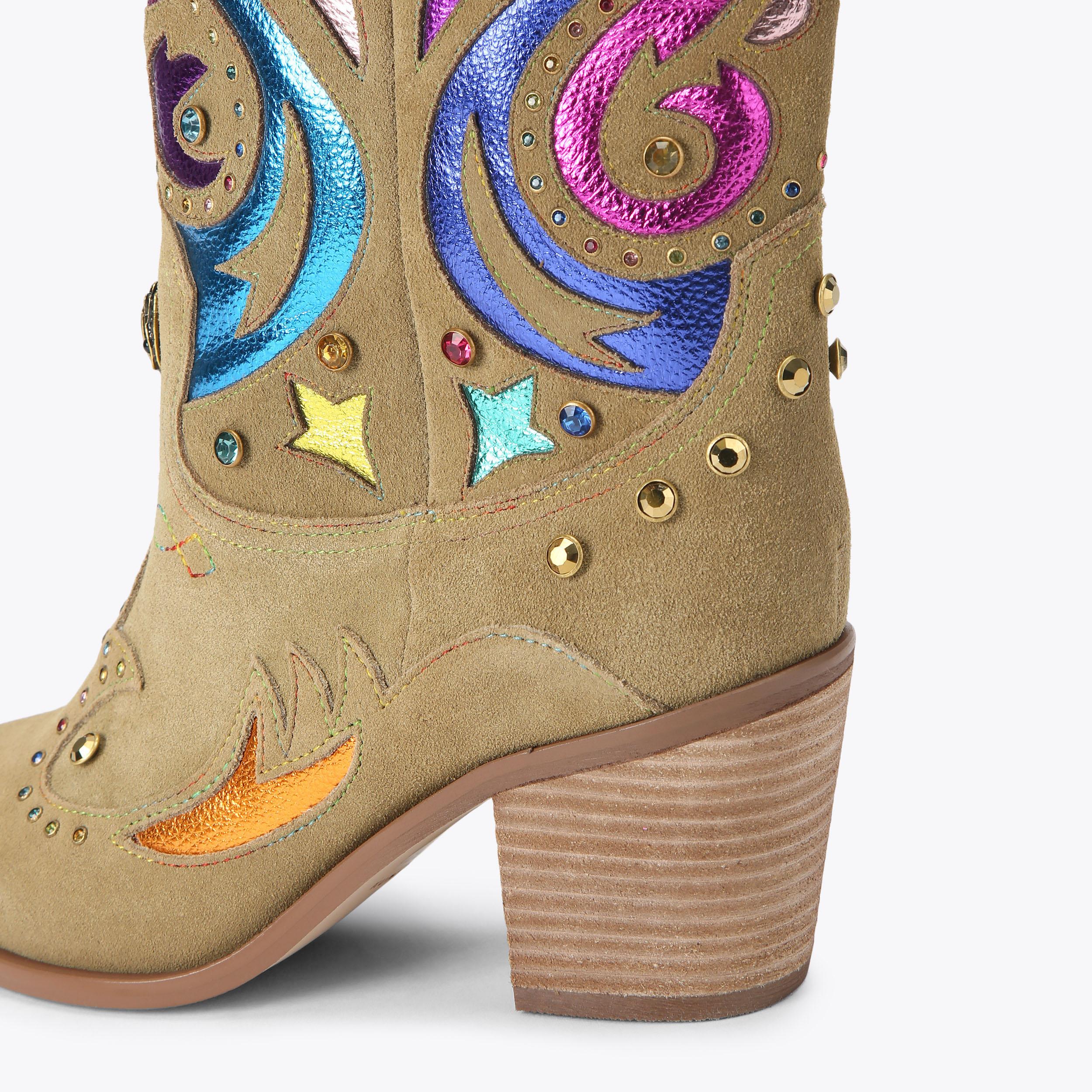 Kurt Geiger London Kensington Cowboy Boot - Tan - view 5