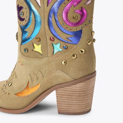 Kurt Geiger London Kensington Cowboy Boot - Tan - view 5