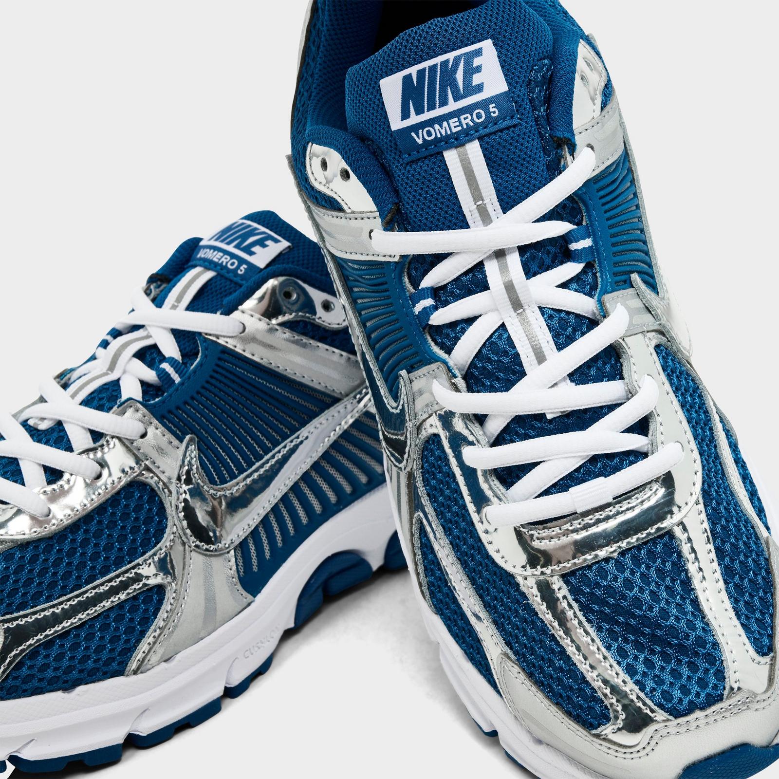 Men's Nike Zoom Vomero 5 Casual Shoes - Court Blue/White/Metallic Silver