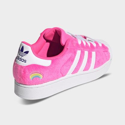 Big Kids' adidas Originals Superstar II Casual Shoes - Lucid Pink/Cloud White/Collegiate Purple - Back view