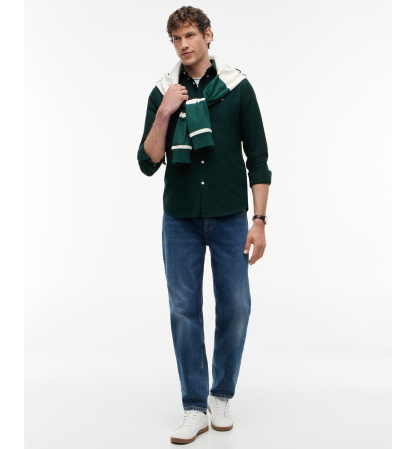 Tommy Hilfiger Men's Heritage Regular-Fit Oxford Shirt - Hunter