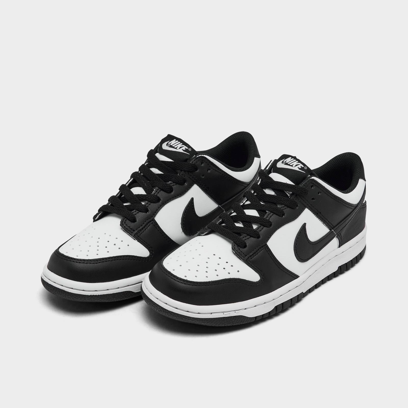 Big Kids' Nike Dunk Low Casual Shoes - White/Black/White (CW1590-100)