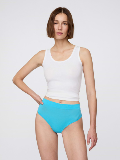 Breathe Thong - True cyan blue