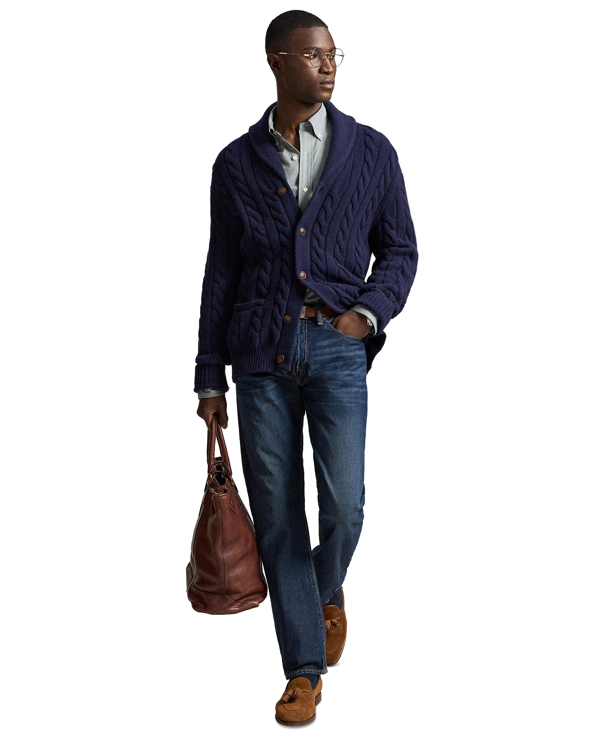Polo Ralph Lauren Men's Stretch Poplin Shirt - Moss Agate Multi