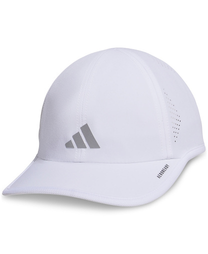 adidas Women's Superlite 3 Stripe Adjustable Hat - White/silver Metallic