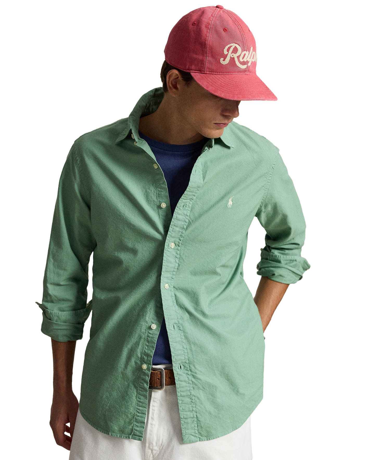 Polo Ralph Lauren Men's Classic-Fit Plaid Brushed Oxford Shirt - Faded Mint