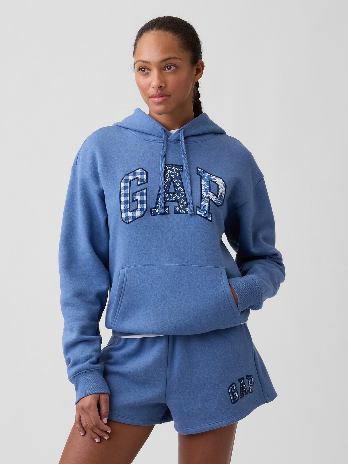 Relaxed Gap Logo Hoodie - Bainbridge blue