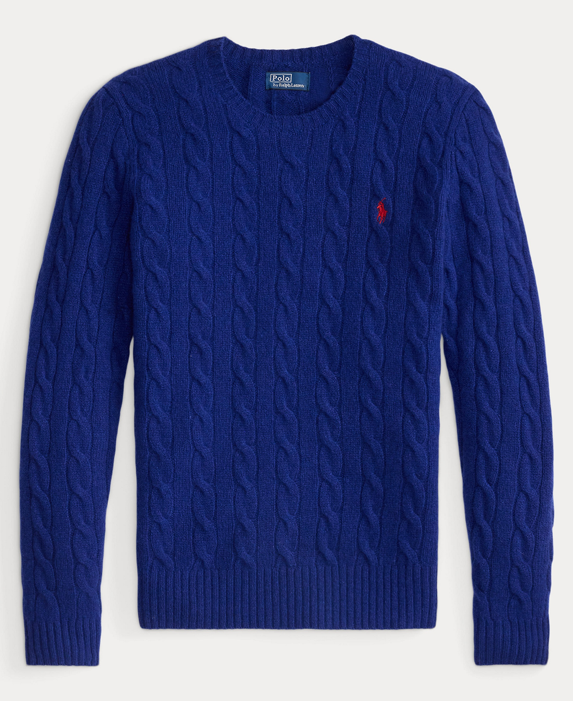 Polo Ralph Lauren Women's Cable Wool-Cashmere Crew Neck Sweater - Winter Night Navy