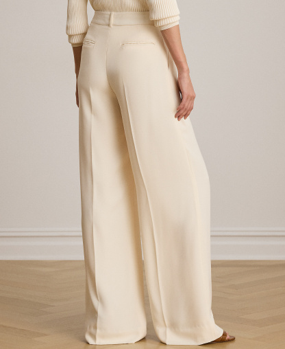 Lauren Ralph Lauren Women's High-Rise Wide-Leg Pants - Mascarpone Cream