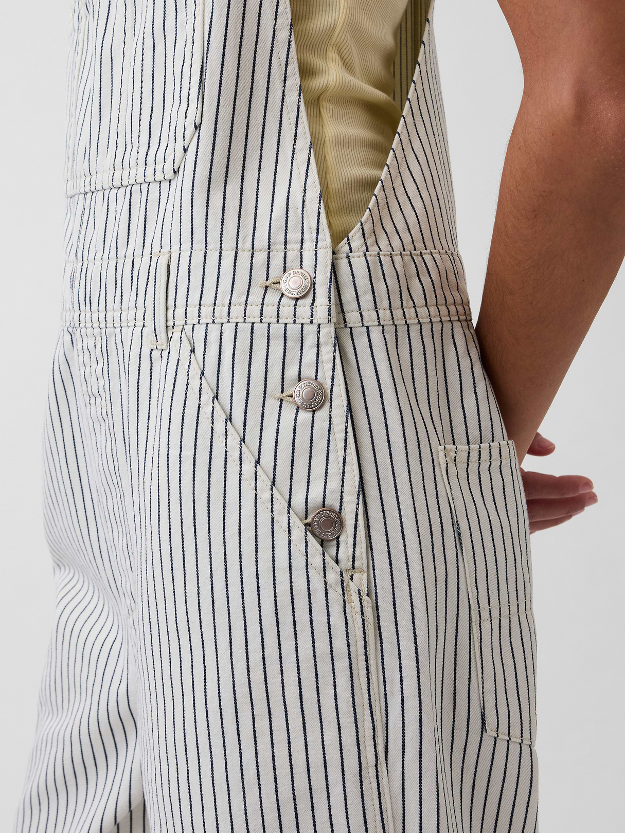 Loose Overalls - Navy blue stripe