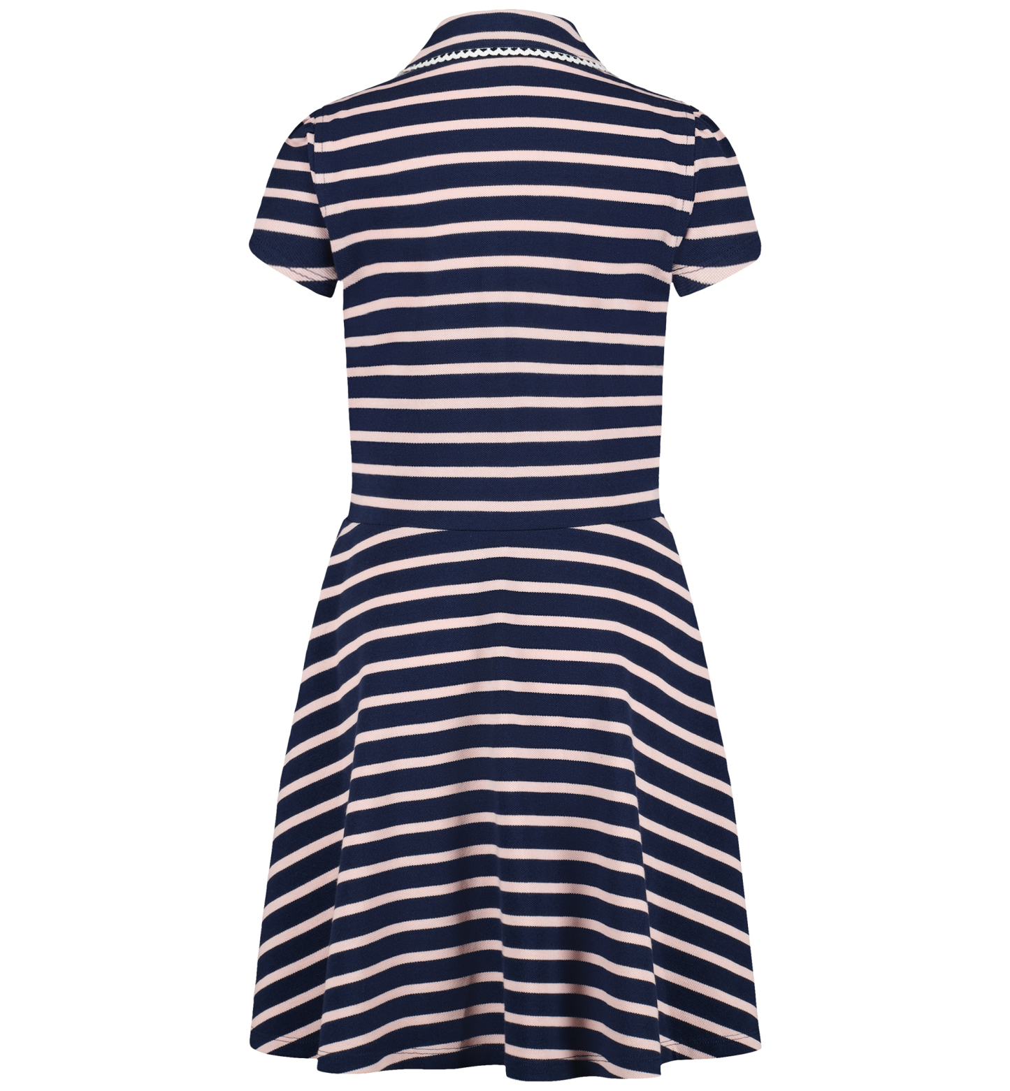 Tommy Hilfiger Girls' 7-16 Striped Polo Collar Dress - Navy Blazer
