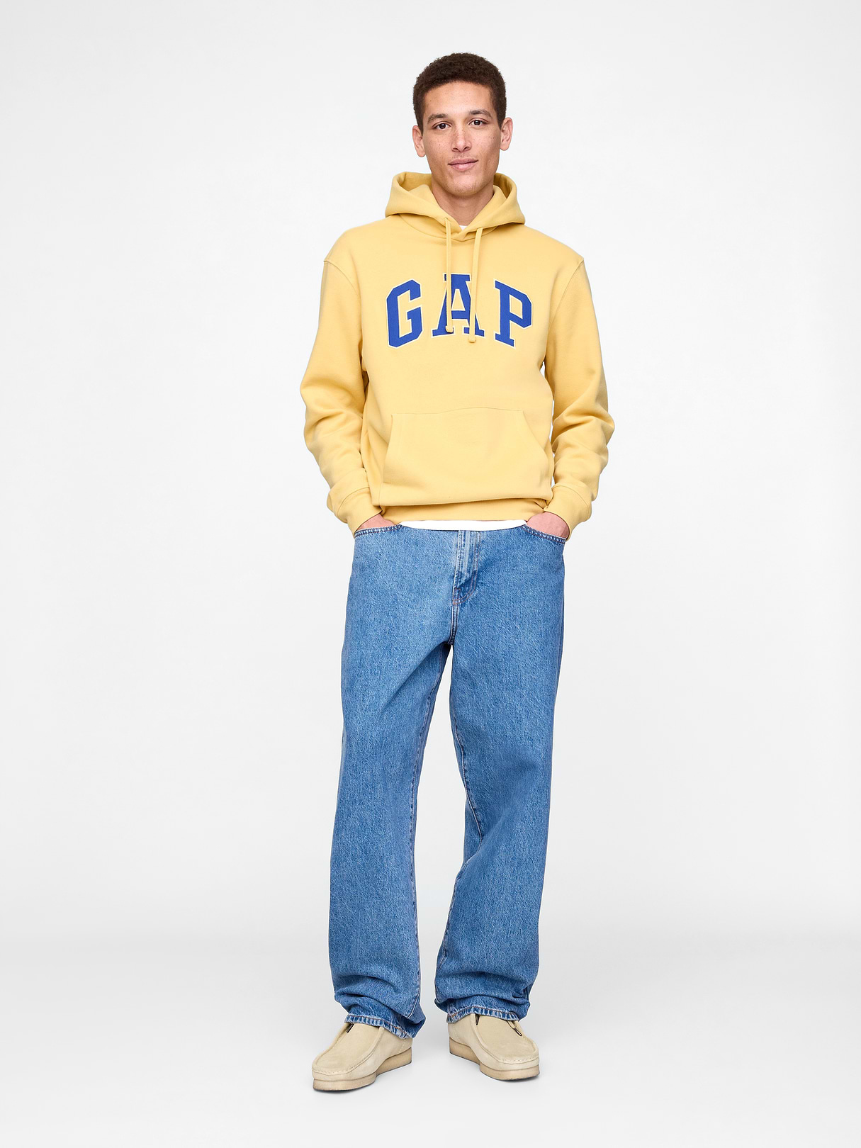 Adult VintageSoft Arch Logo Hoodie - French almond