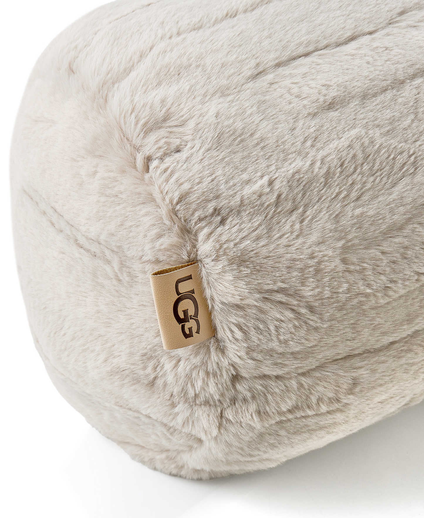 UGG® Valor Carved Faux-Fur Bolster Decorative Pillow, 8" x 26" - Clamshell