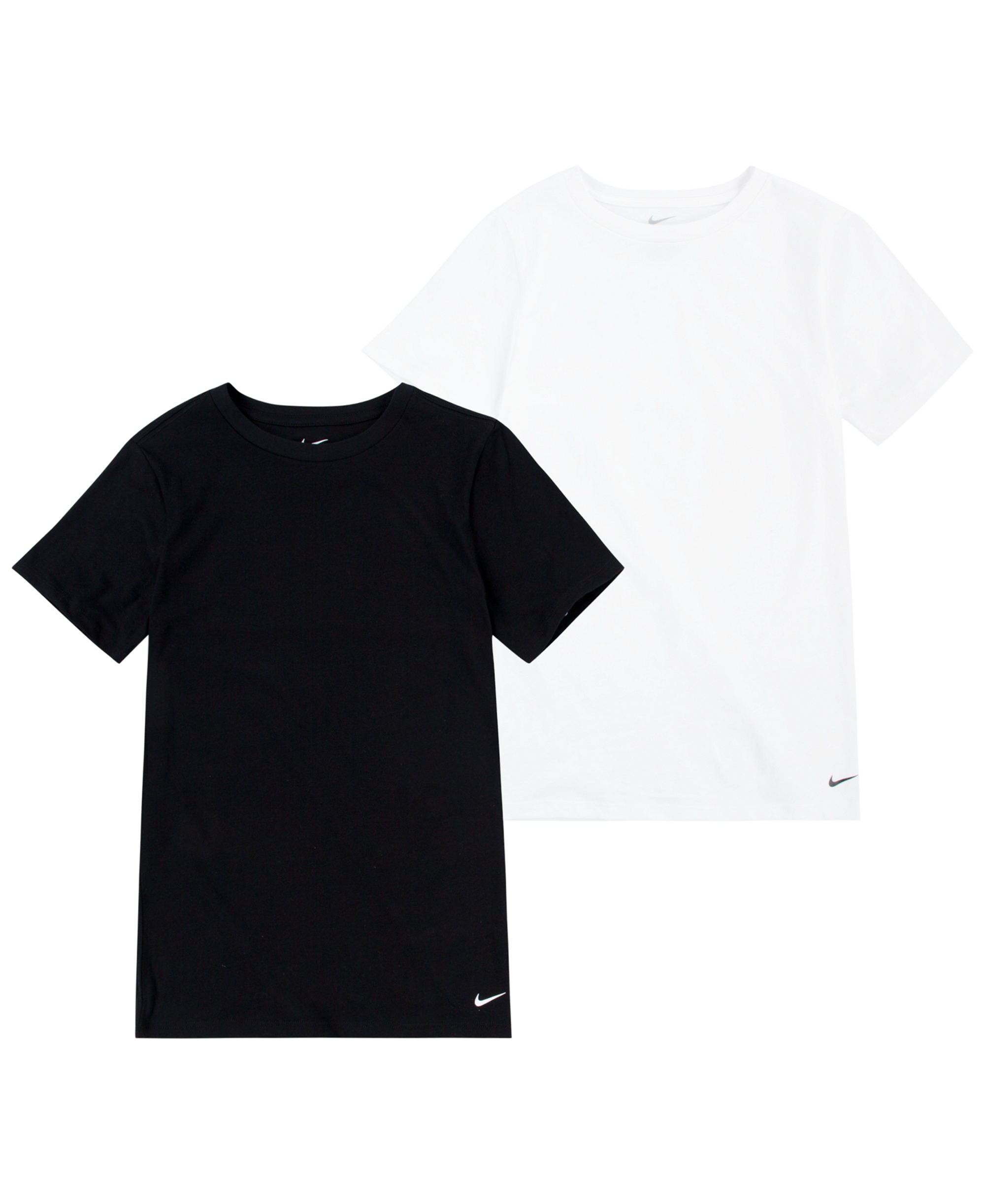 Nike Boys' 8-20 Crewneck Short-Sleeve Undershirt, 2-Pack - Black/White