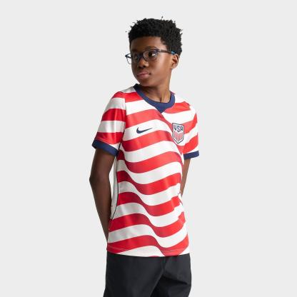 Big Kids' Nike USA 26 Stadium Home Dri-FIT Replica Soccer Jersey - Sail/Midnight Navy