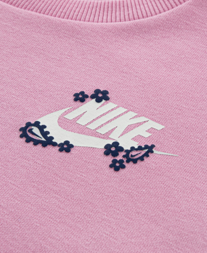 Nike Girls' 4-6X Ruffle Top and Flared Leggings, 2-Piece Set - Pink/Navy