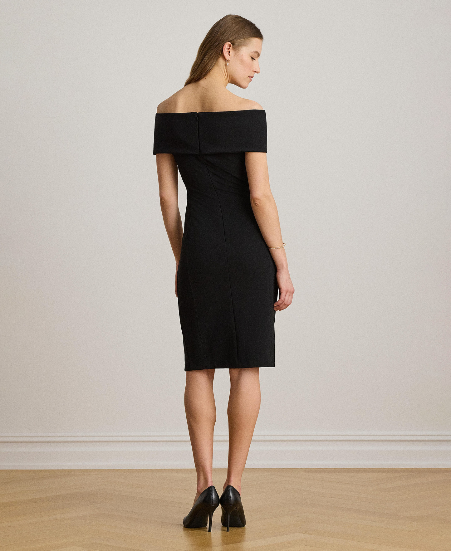 Lauren Ralph Lauren Women's Faille Off-the-Shoulder Cocktail Dress - Black