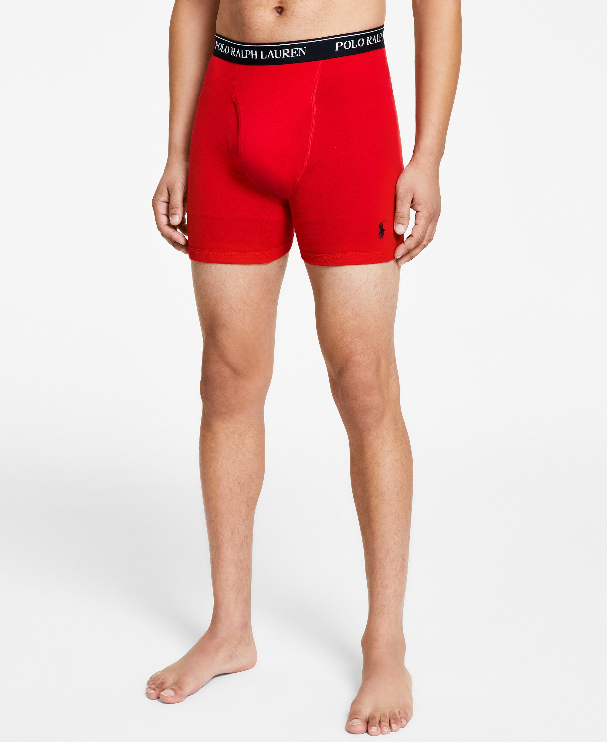Polo Ralph Lauren Men's 3-Pack Classic Cotton Boxer Briefs - Andover Heather