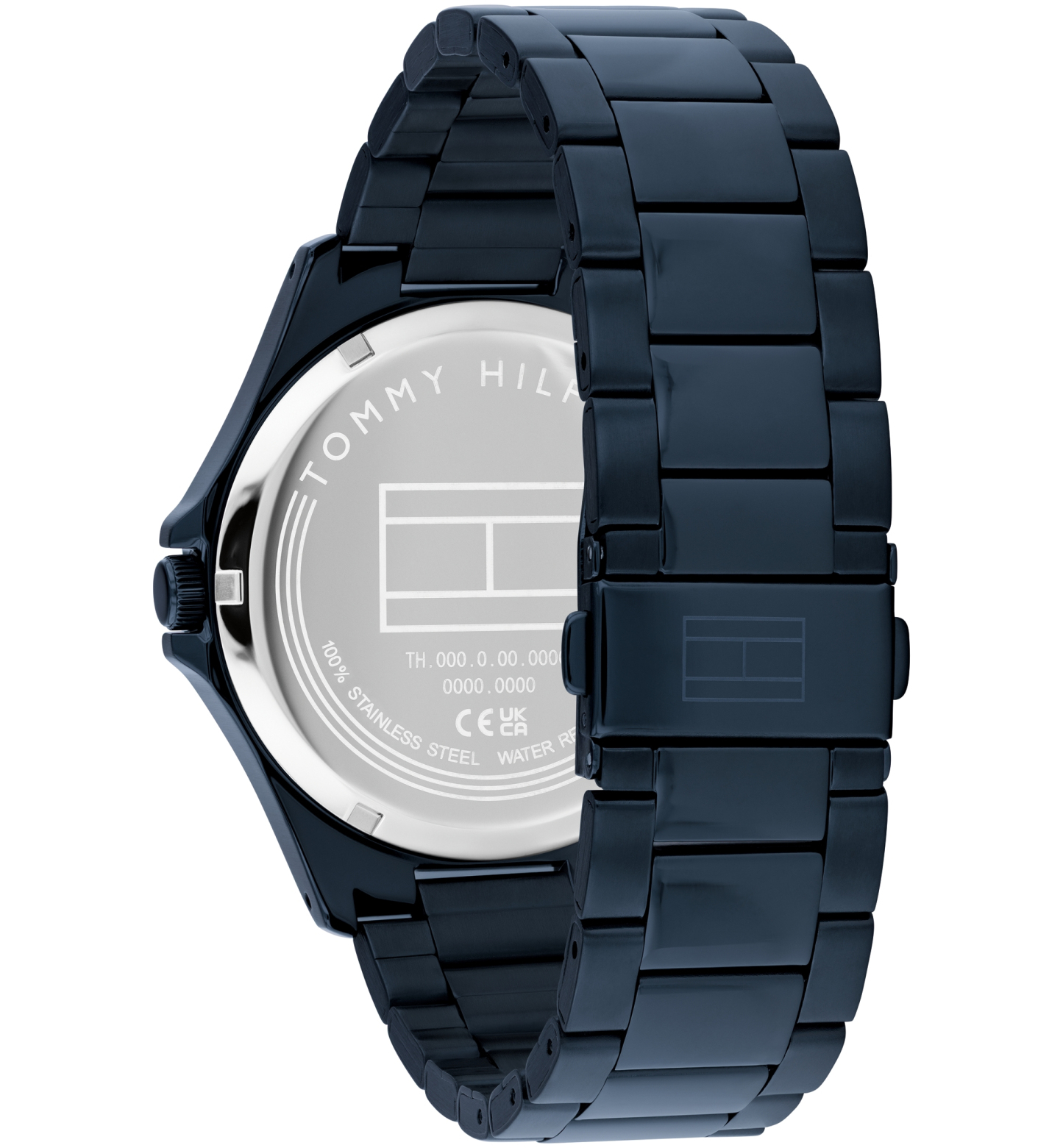 Tommy Hilfiger Men's Quartz Ionic Plated Blue Stainless Steel Bracelet Watch, 42mm - Blue
