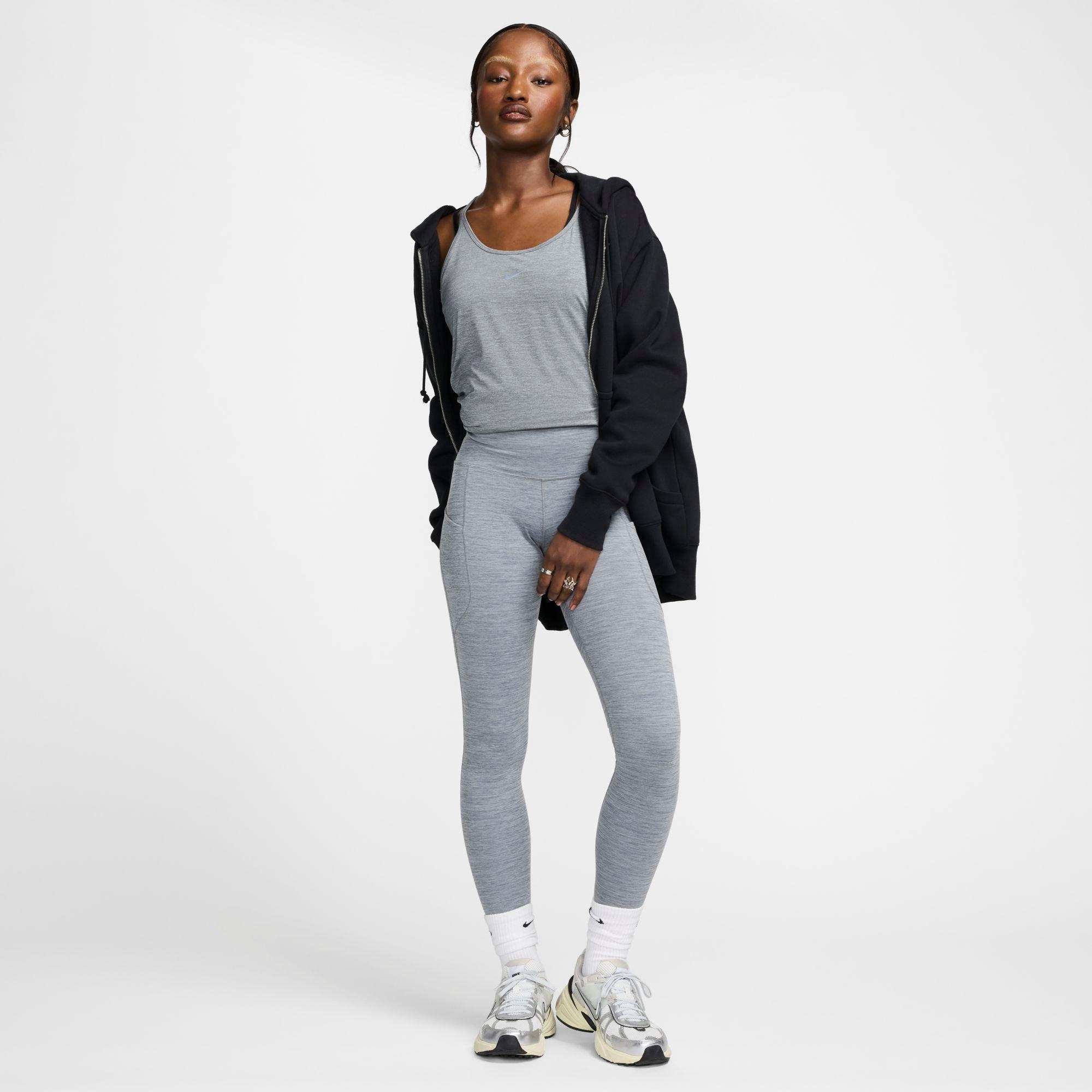 Women's Nithtke One Dri-FIT High-Rise 7/8 Training Tights - Smoke Grey/Heather/Black