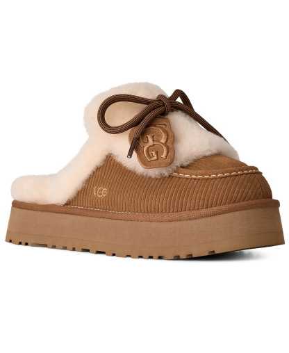 UGG® Women's Disquette Heritage Lace-Up Clog Slippers - Chestnut