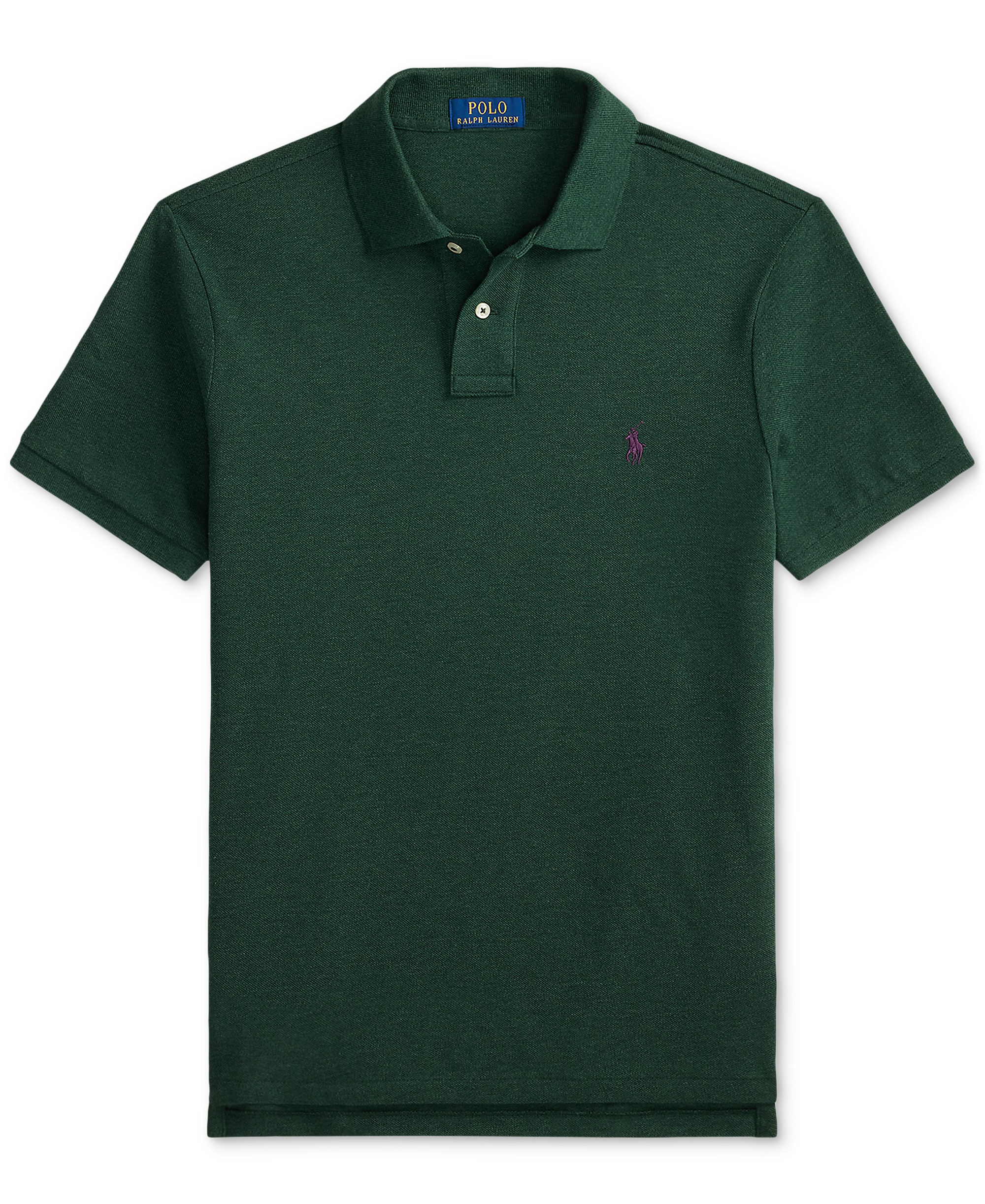 Polo Ralph Lauren Men's Custom Slim-Fit Mesh Polo Shirt - Scotch Pine Heather