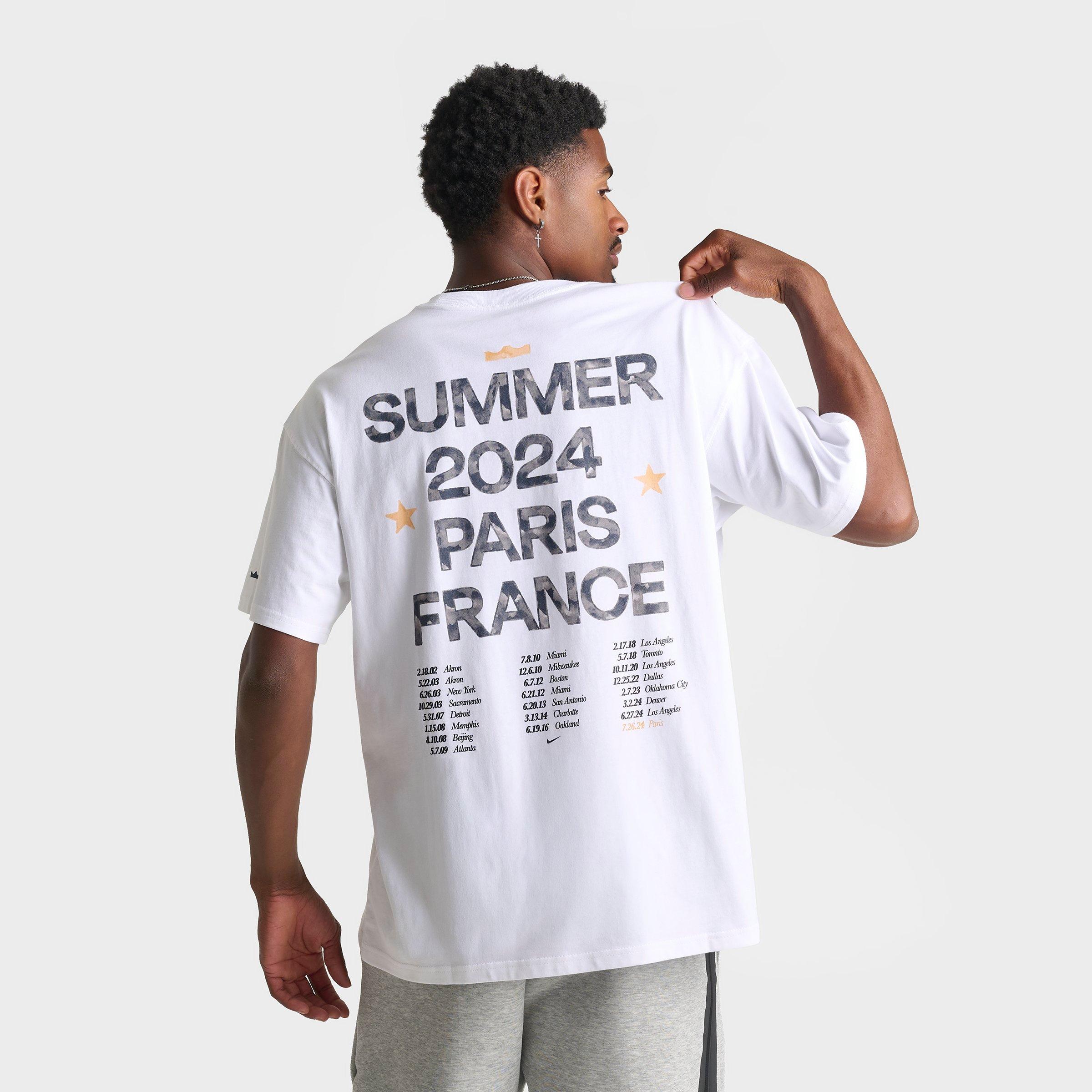 Men's Nithtke LeBron Old Glory Basketball T-Shirt - White