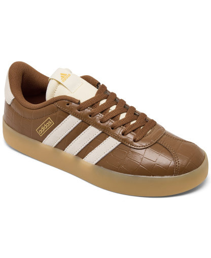 adidas Women's VL Court 3.0 Sneakers from Finish Line - Wild Brown, Cream