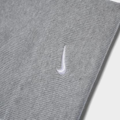 Nithtke Peak Swoosh Beanie Hat - Dark Grey Heather/White