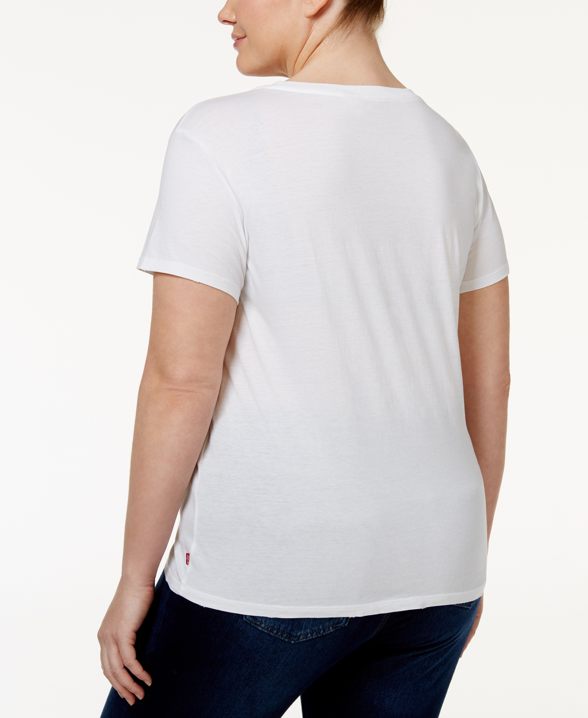 Levi's Trendy Plus Size Perfect Logo Cotton T-Shirt - White
