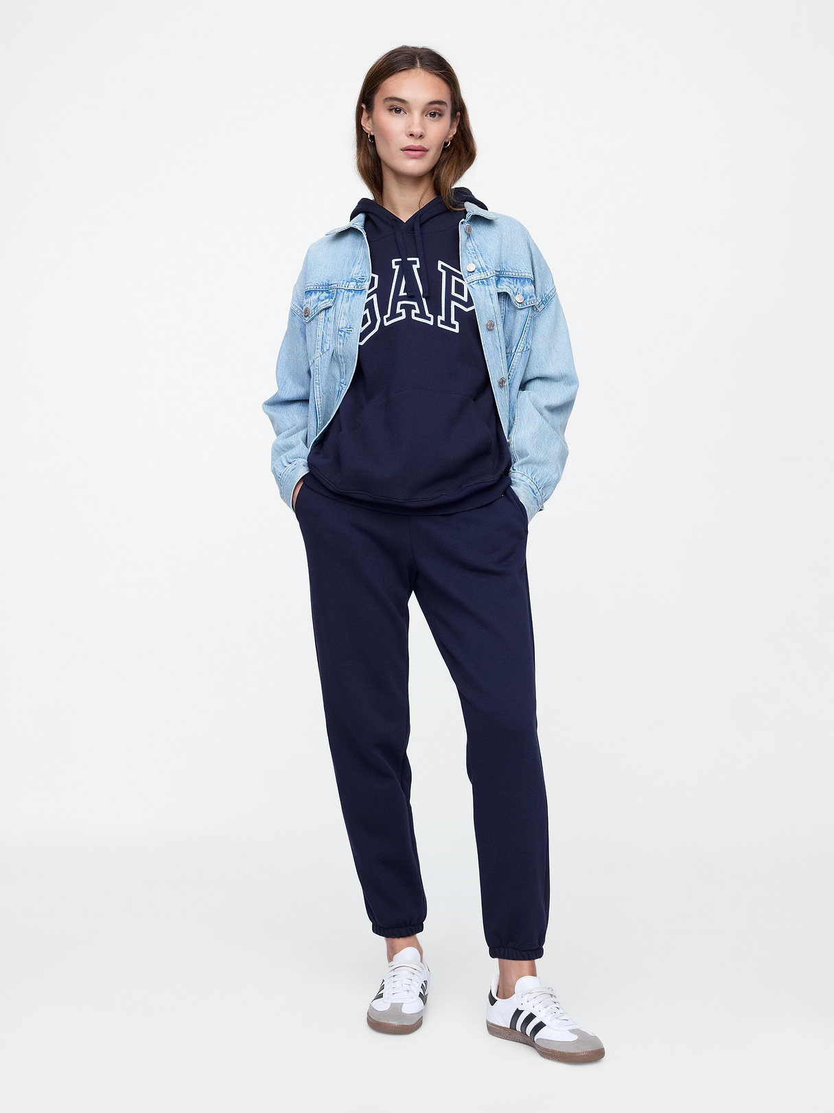 Relaxed Gap Logo Hoodie - navy uniform