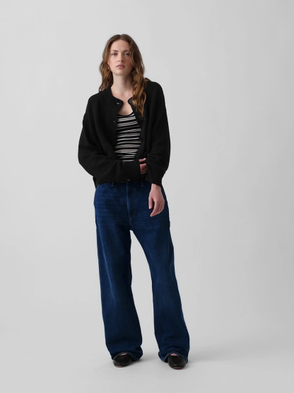 CashSoft Oversized Chunky Cardigan - Black