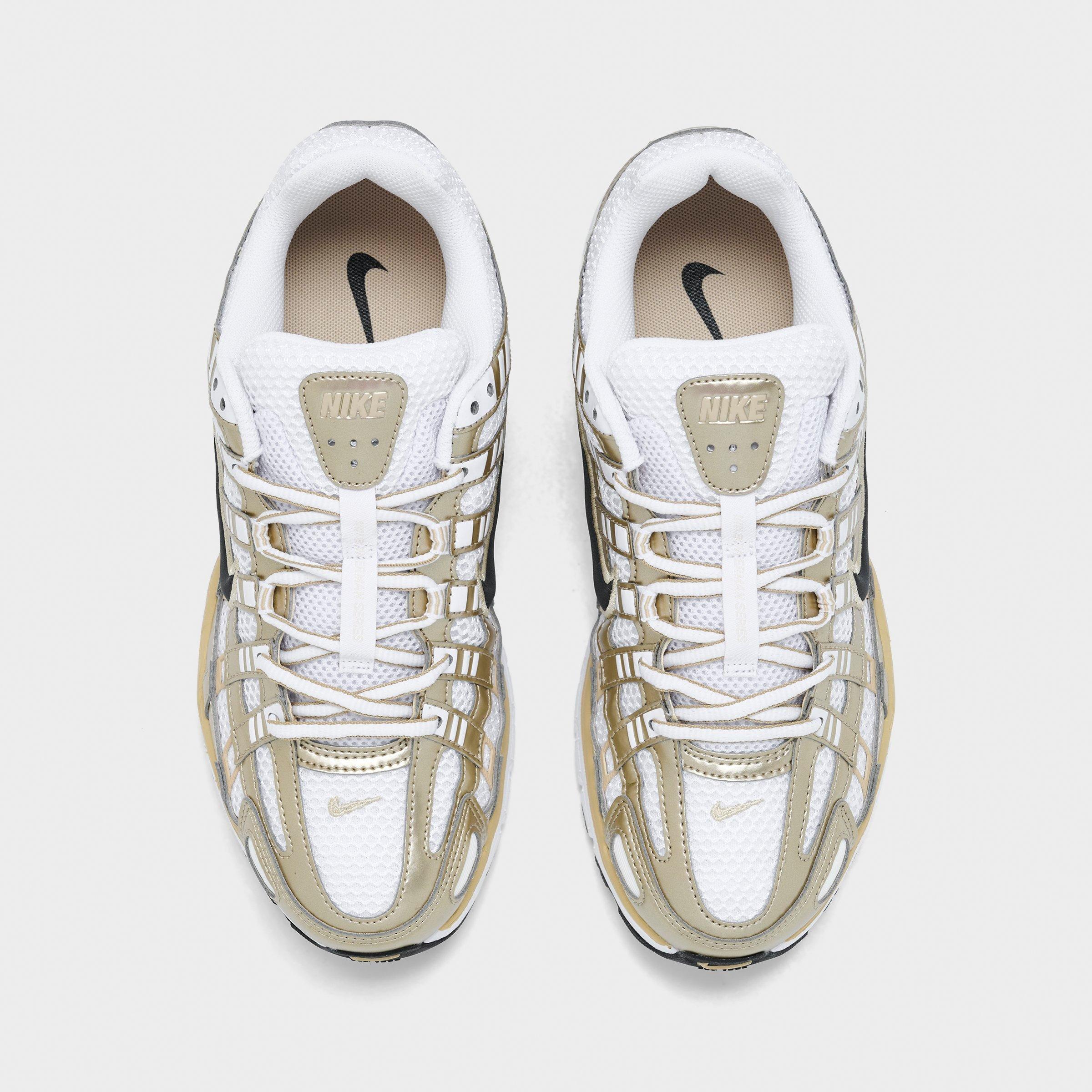 Women's Nithtke P-6000 Casual Shoes - White/Grain/Metallic Gold Grain/Black - Top view