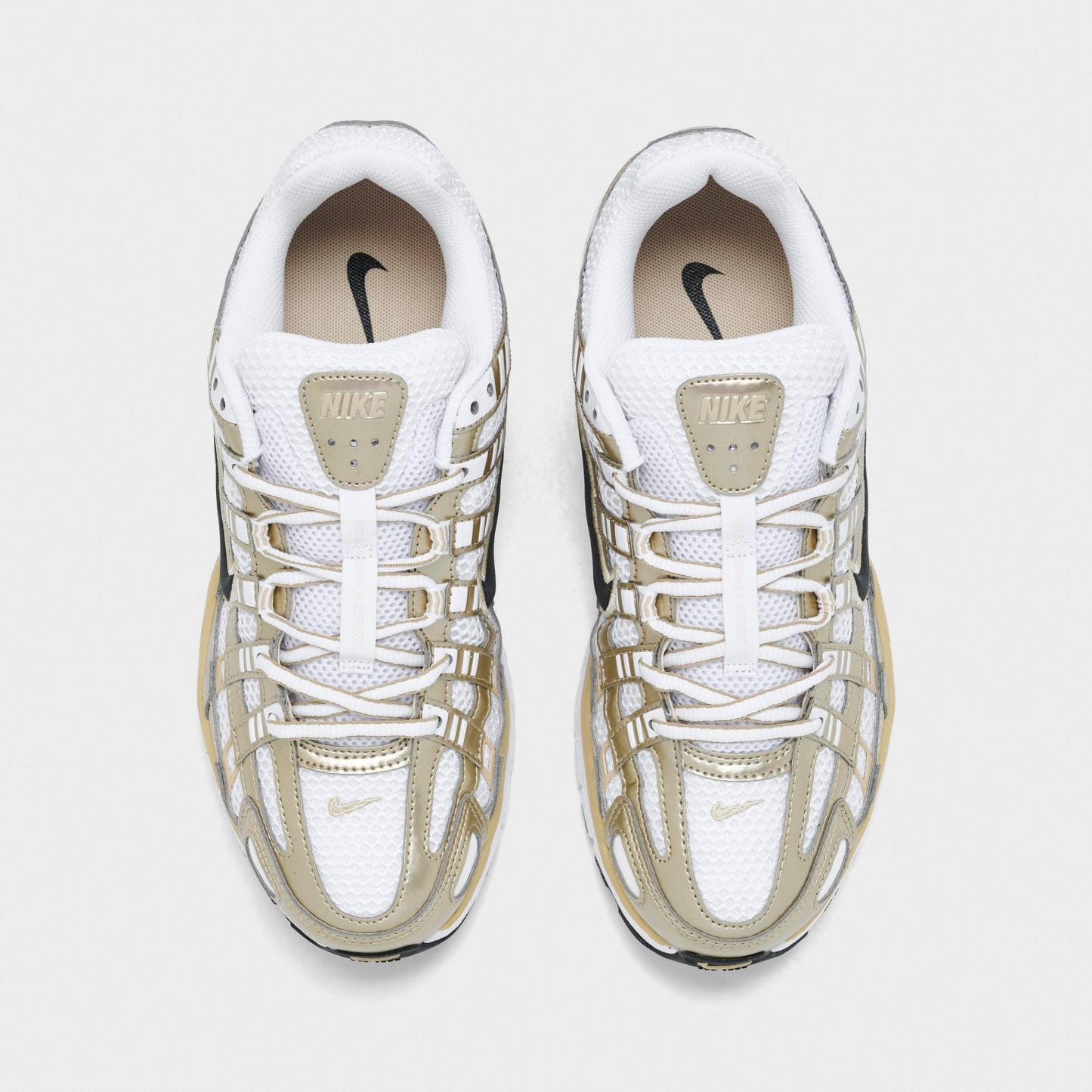 Women's Nithtke P-6000 Casual Shoes - White/Grain/Metallic Gold Grain/Black - Top view