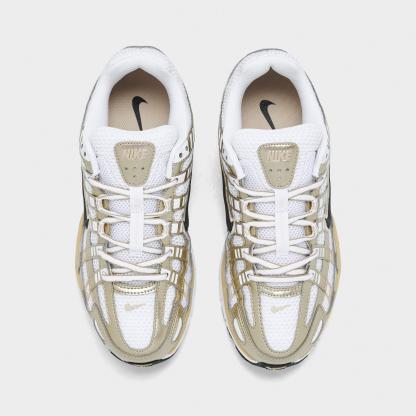 Women's Nithtke P-6000 Casual Shoes - White/Grain/Metallic Gold Grain/Black - Top view