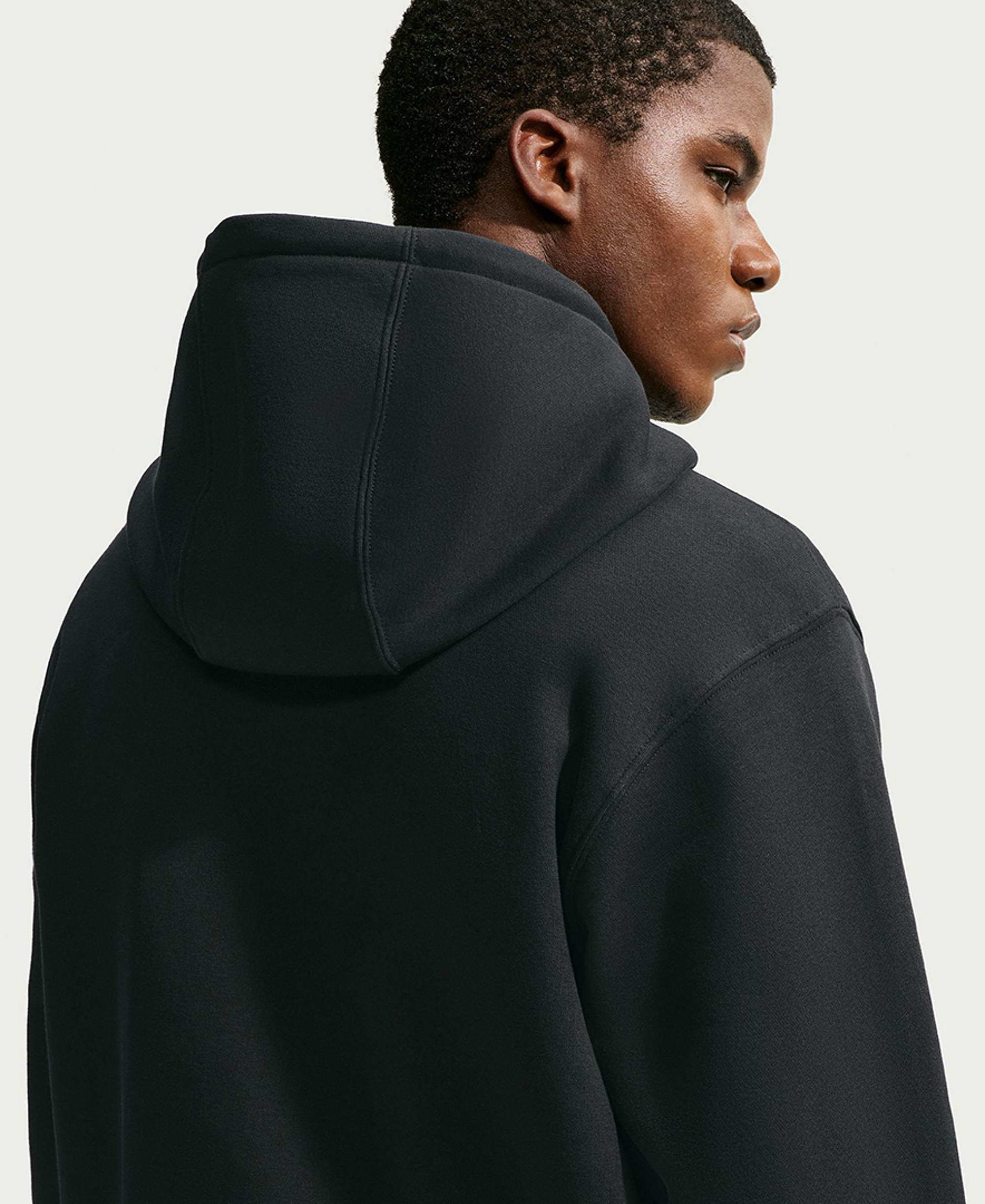 Nike Men's Club Fleece Standard-Fit Logo-Print Hoodie - Black/Football Blue