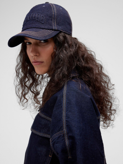GapStudio Logo Baseball Hat - Dark denim