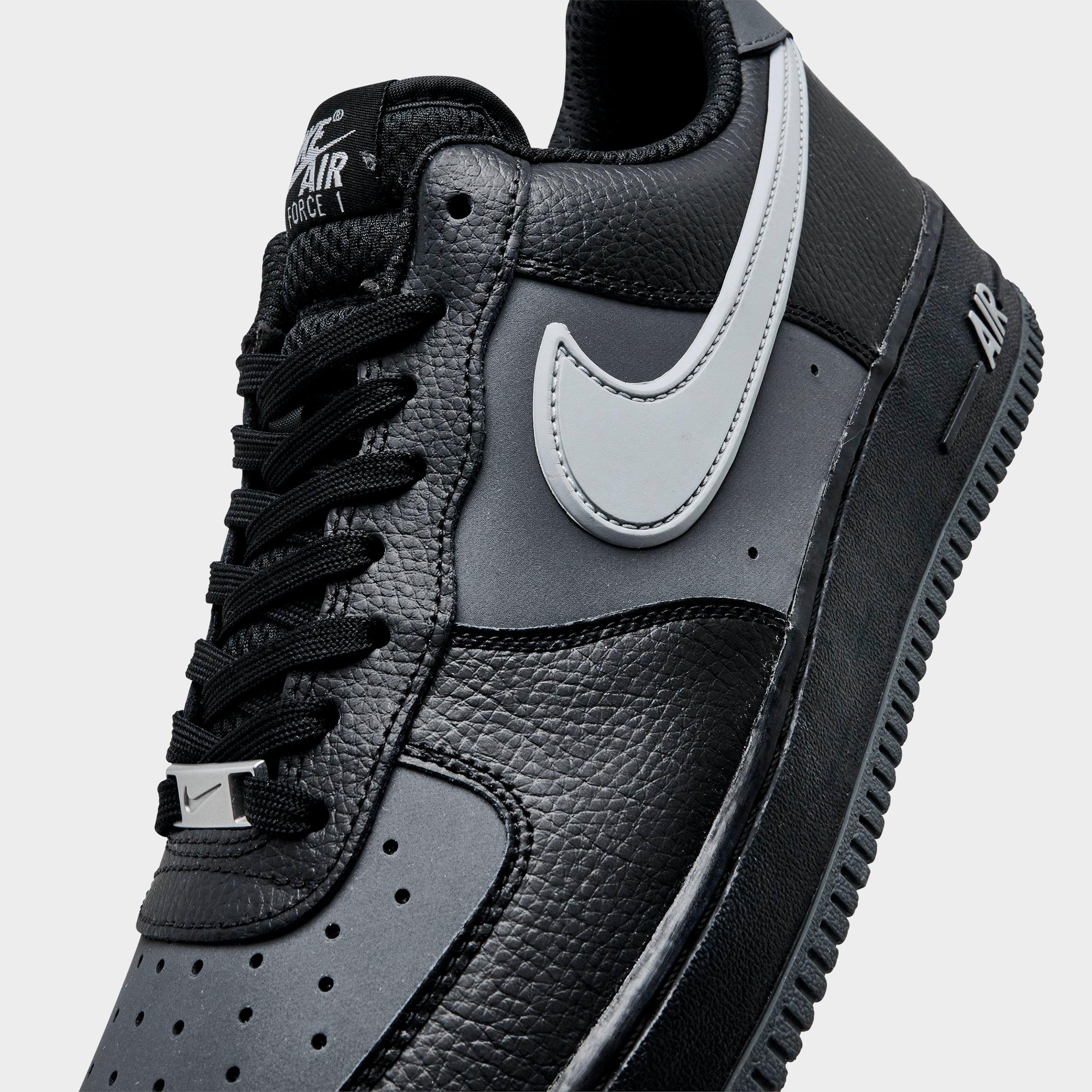 Men's Nithtke Air Force 1 '07 LV8 Casual Shoes - Part 3 - Black/Iron Grey/Light Smoke Grey - Detail shot