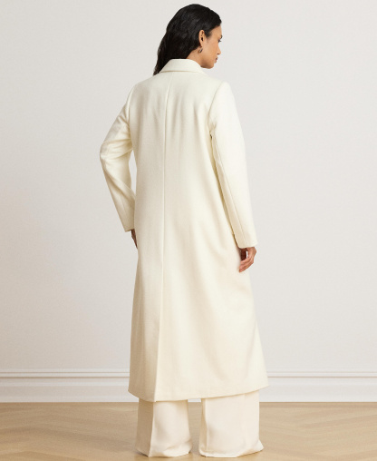 Lauren Ralph Lauren Women's Maxi Wool-Blend Coat - Moda Cream