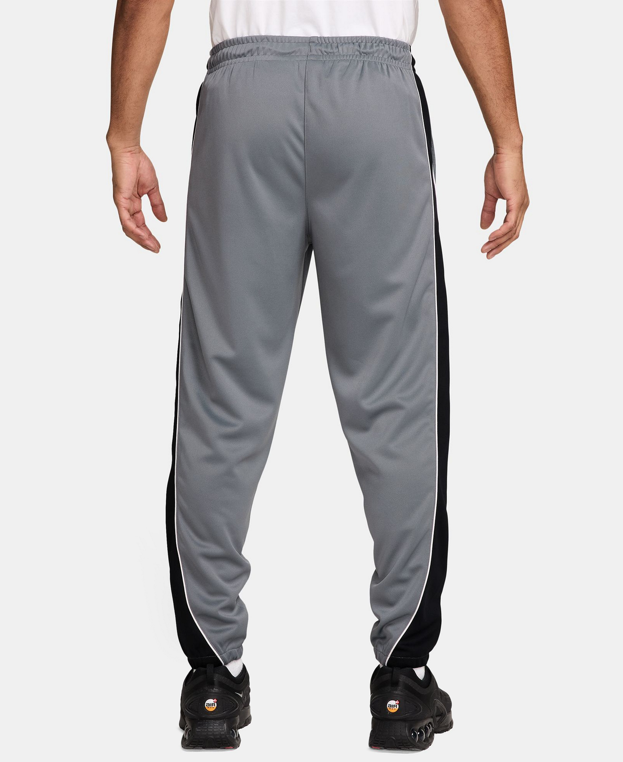 Nike Men's Air Slim-Fit Knit Track Pants - Smoke Gray/Black