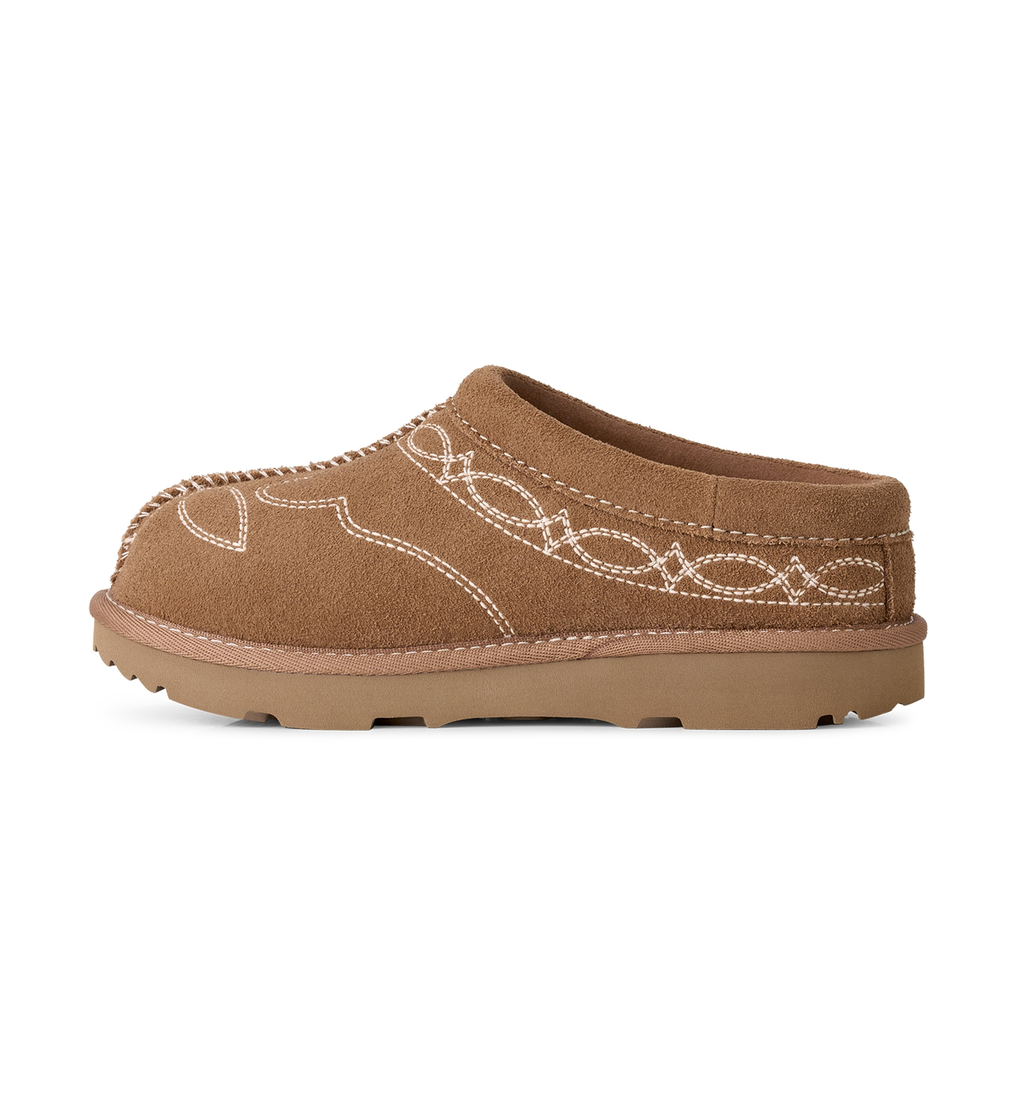UGG® Kids Tasman II Western Clog Round Toe Slippers - Chestnut