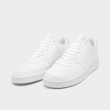 Men's Nithtke Court Vision Low Next Nature Casual Shoes - White/White/White - Both shoes facing left