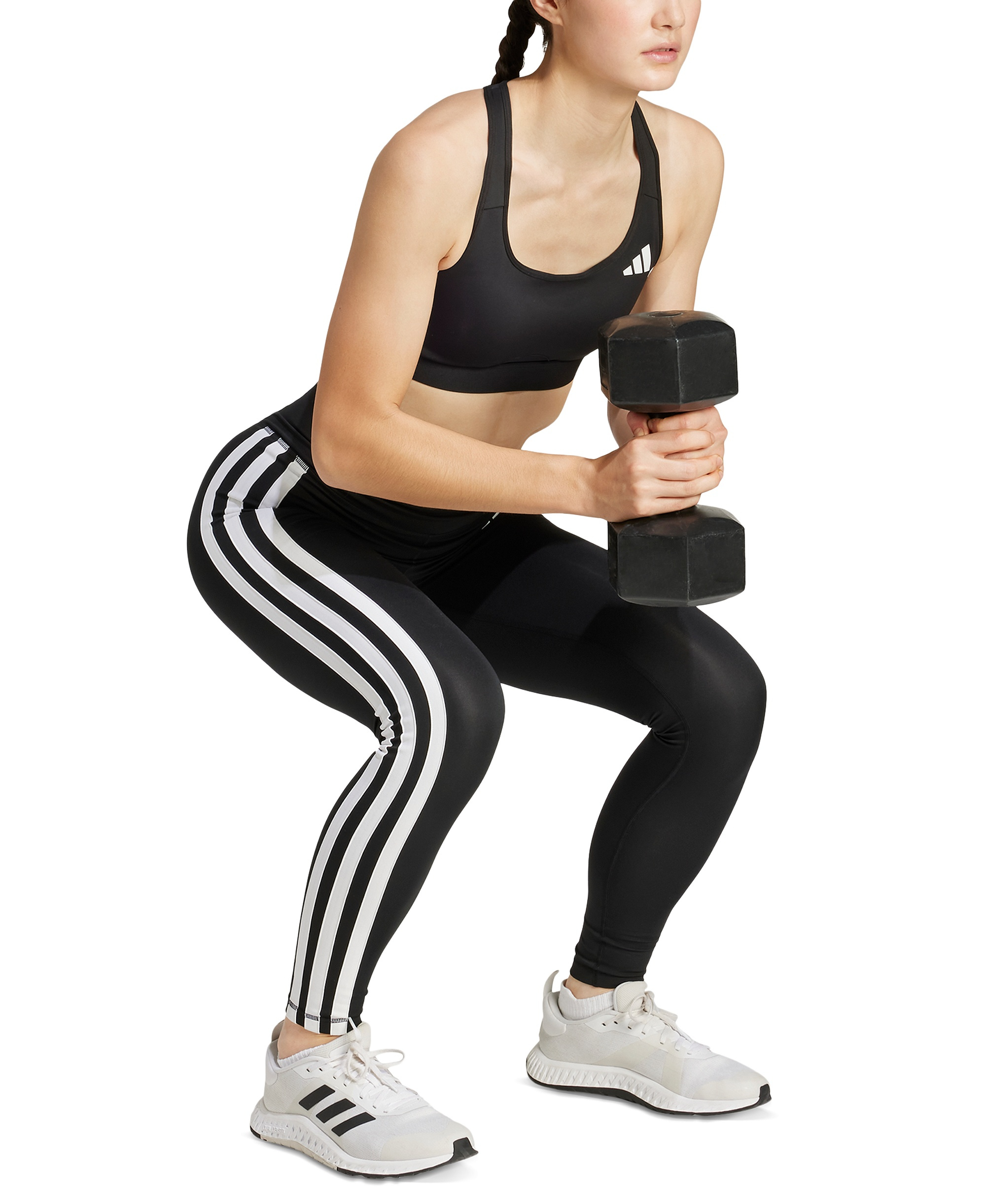 adidas Women's Optime Essentials 7/8 Leggings - Black/Pink