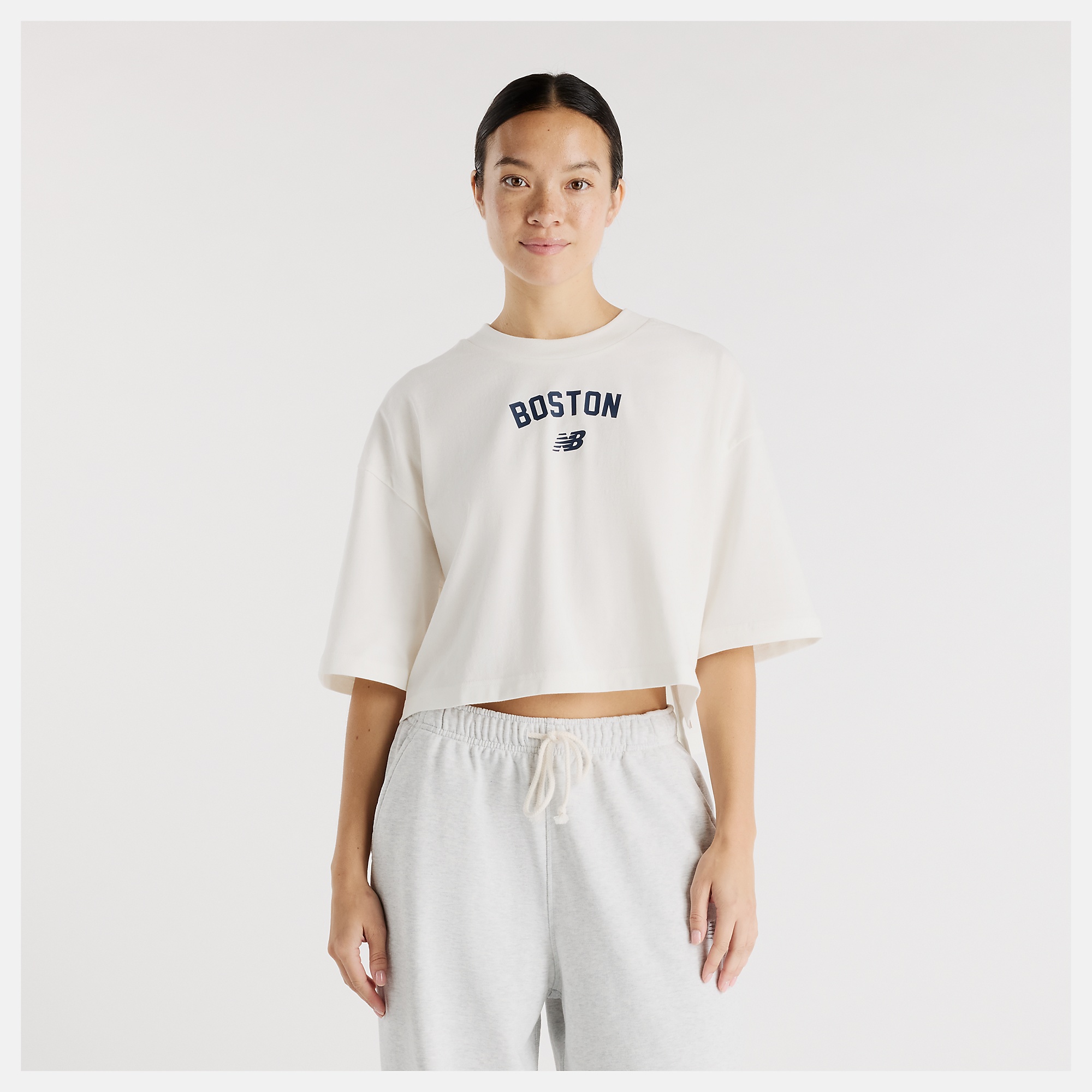 New Balance Boston City Waist Length T-Shirt, WT61W25ASST
