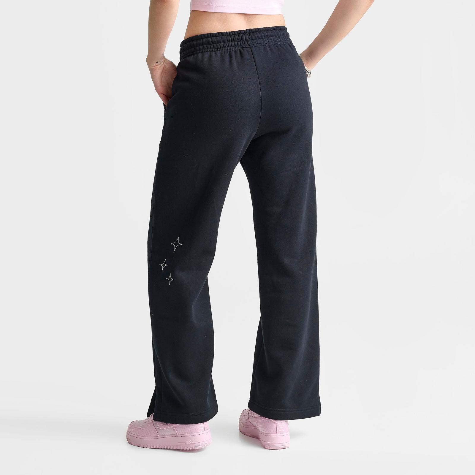Women's Nike Sportswear Phoenix Fleece Goddess High-Waisted Wide-Leg Pants - Black
