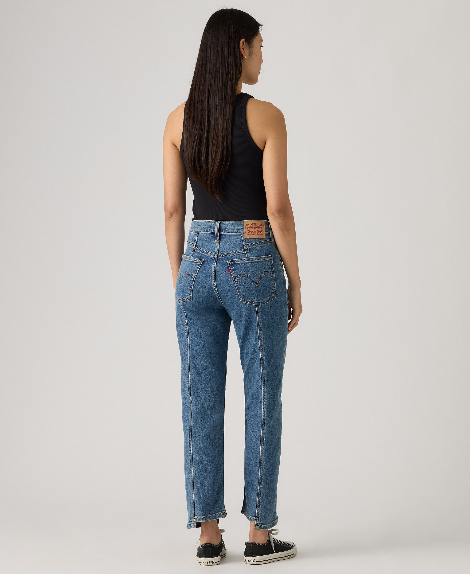 Levi's Women's Ribcage Seamed High-Rise Straight Ankle Jeans - As It Seams