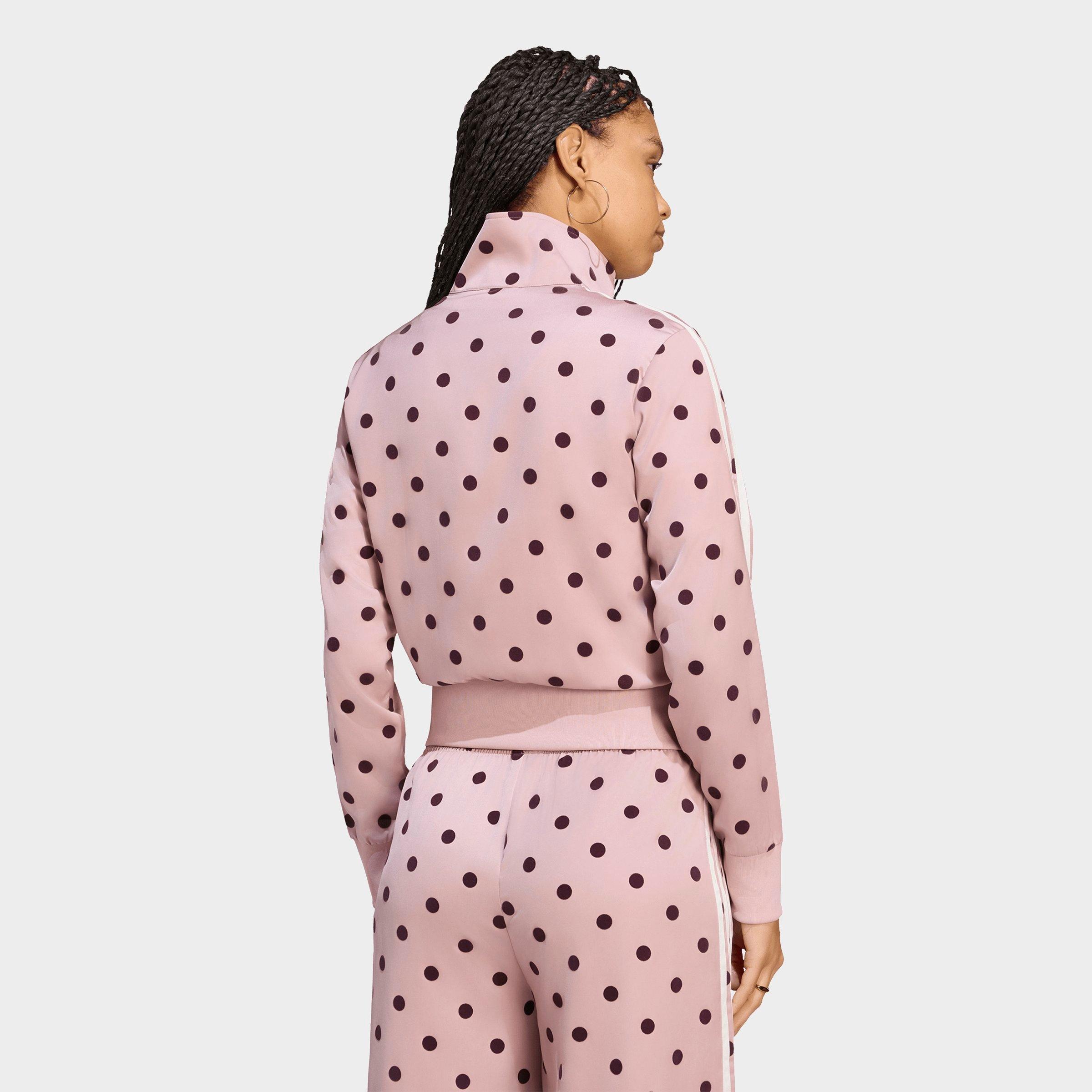 Women's adidas Originals Firebird Polka Dot Satin Track Jacket - Dual Lilac