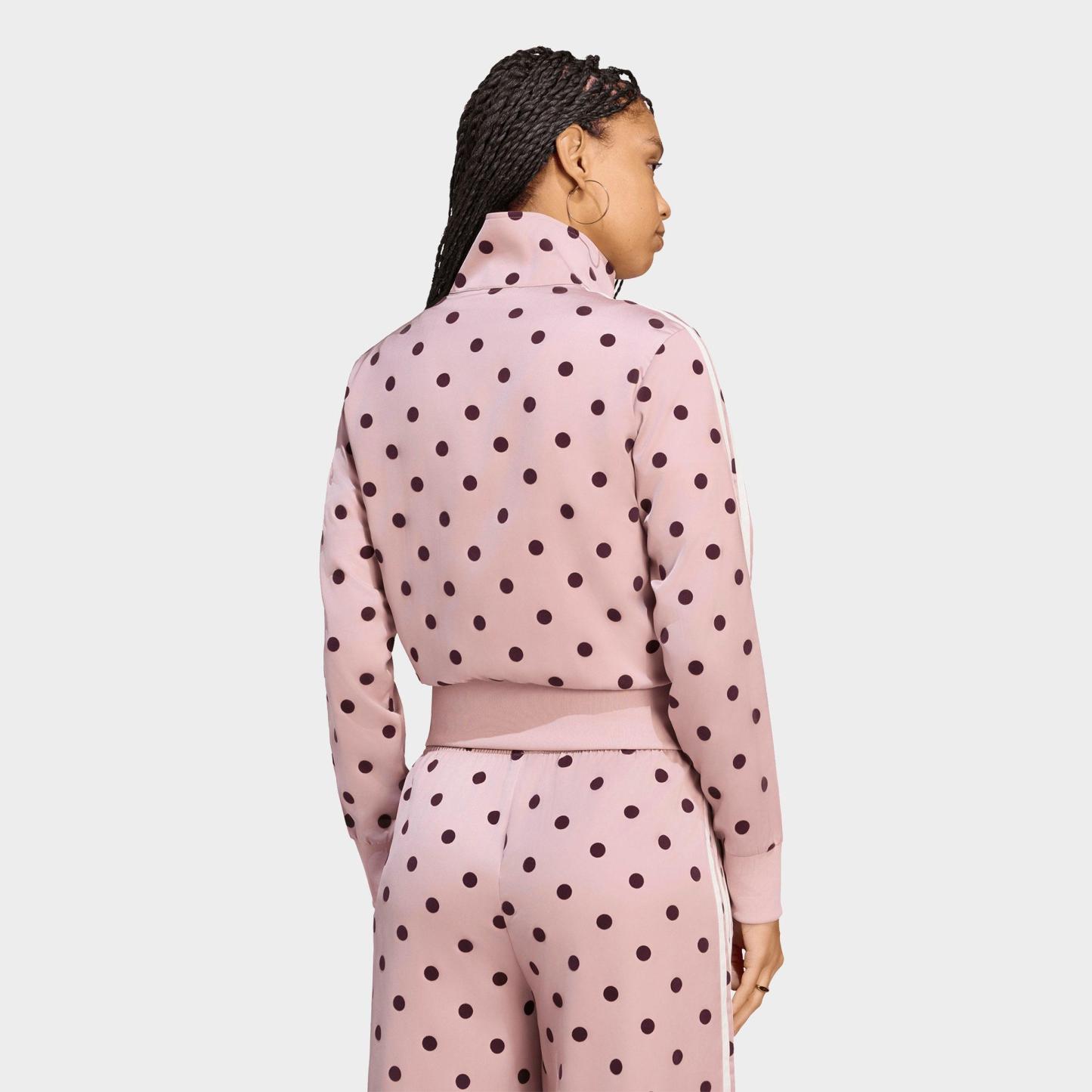 Women's adidas Originals Firebird Polka Dot Satin Track Jacket - Dual Lilac