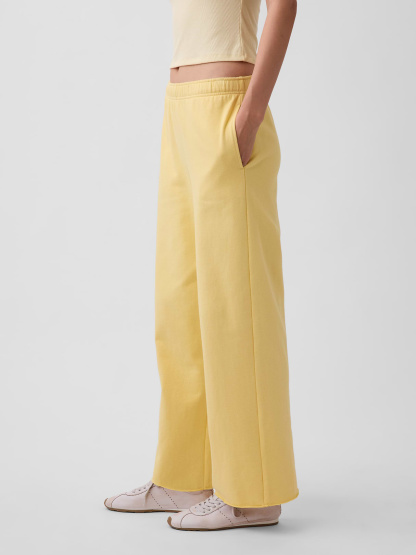 Mid Rise VintageSoft Terry Loose Sweatpants - Havana yellow