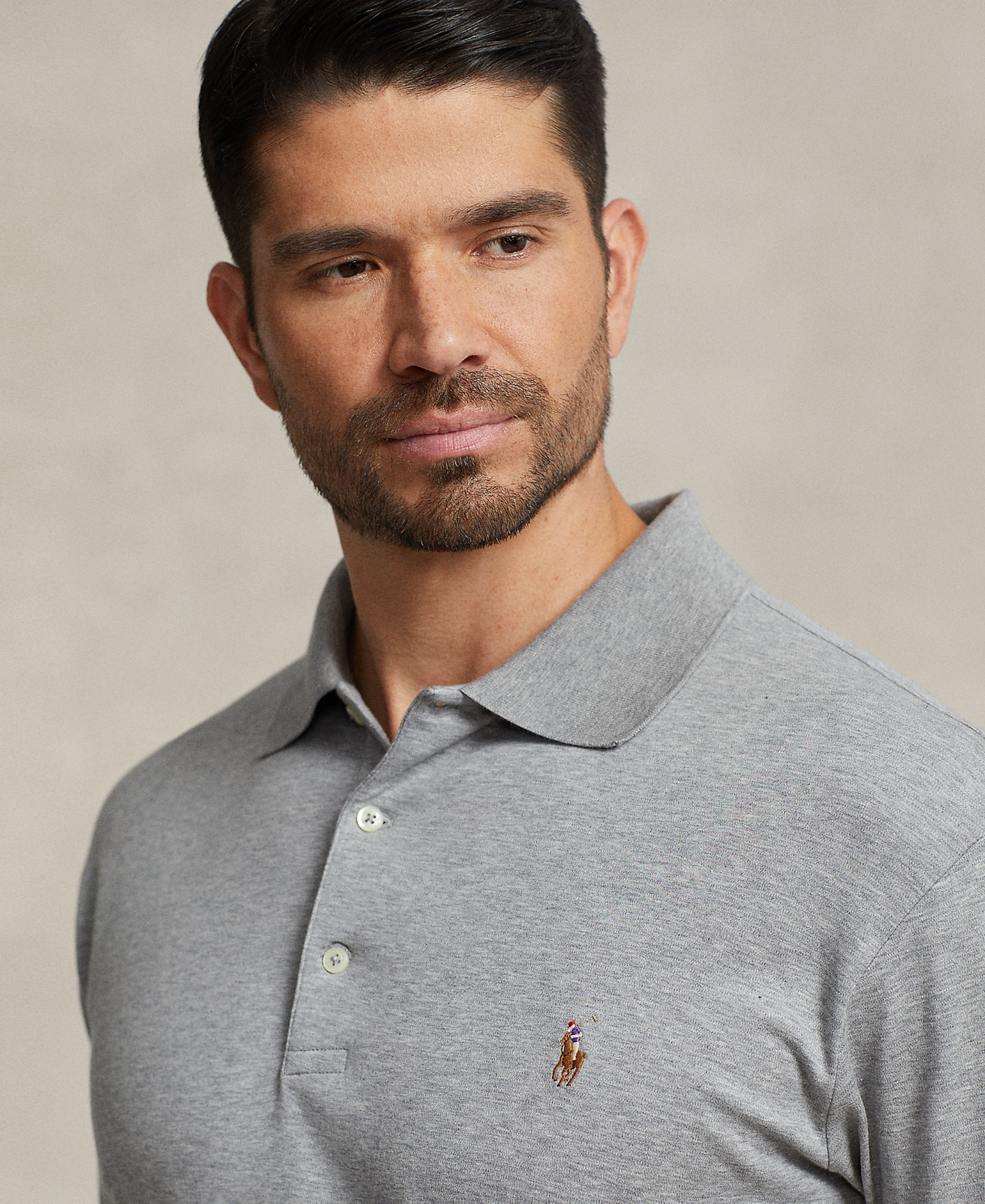 Polo Ralph Lauren Men's Big & Tall Solid Polo Shirt - Steel Heather